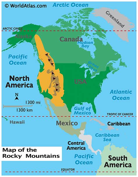 World Map Of The Rocky Mountains - Darice Fleurette