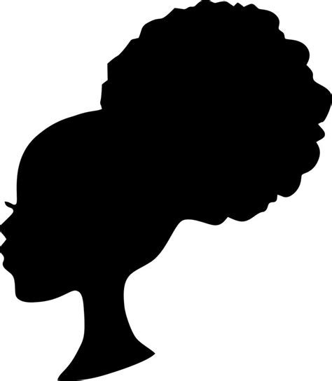 a black silhouette of a woman's head