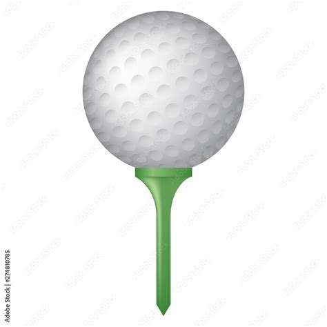 golf ball on tee vector graphic illustration icon Stock Vector | Adobe ...