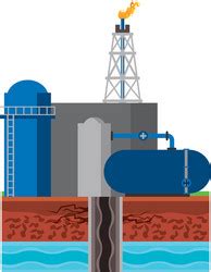 Oil refinery gas factory cartoon Royalty Free Vector Image