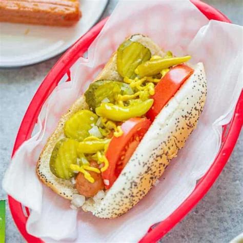 Chicago Style Hot Dog Recipe - Strawberry Blondie Kitchen