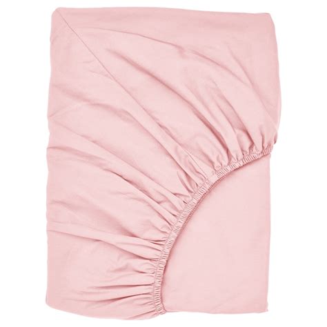 ULLVIDE fitted sheet, light pink, Full/Double - IKEA