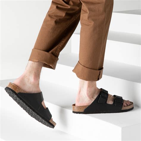 Mens Birkenstock Arizona Sandal - Black | Journeys