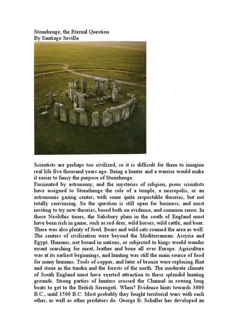 Stonehenge New Theory | Stonehenge | Hunting | Free 30-day Trial | Scribd