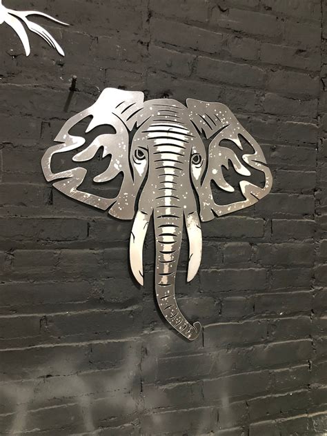 Elephant Metal Wall Hanging African Animal Art Decor - Etsy