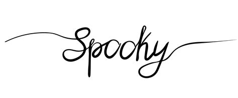 Typography Design Inspiration with smooth lines. Spooky text 21944789 Vector Art at Vecteezy