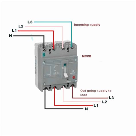 3 Pole Circuit Breaker Wiring Diagram | MCB Connection | Voltage Lab