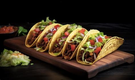 Premium AI Image | A plate of Mexican tacos