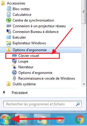 Clavier visuel Windows : accès, utilisation (Windows 10, 7, 8.1, 8 )