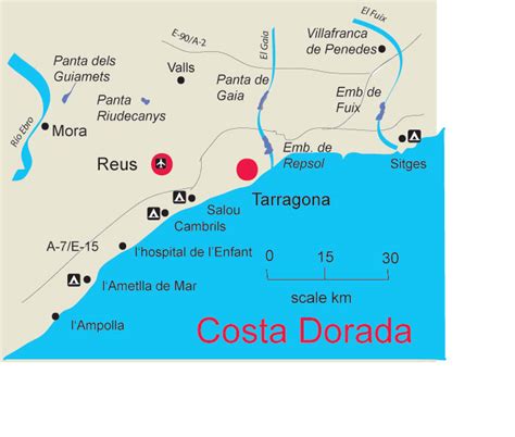 free fishing map, to find places to fish in Costa Dorado - Fishing in ...