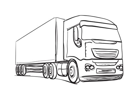 Truck sketch. Drawn transport | Illustrations ~ Creative Market