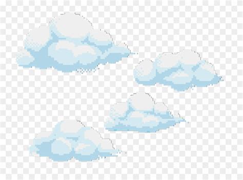 Pixel Art Clouds Background