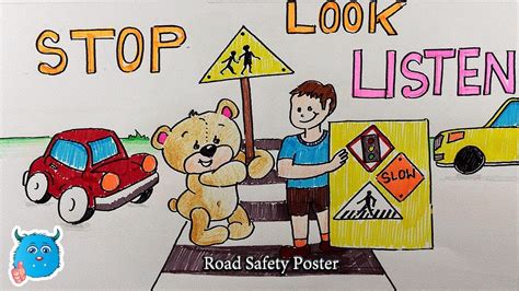 Road Safety Poster Safety Posters Drawing Competition Safety | The Best ...