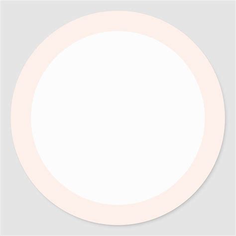 Light blush pink solid color border blank classic round sticker | Zazzle | Blush pink, Solid ...