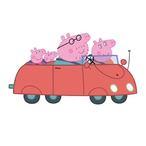 Peppa Pig Car Wall Sticker Peppa Pig Wall Decal - Etsy UK