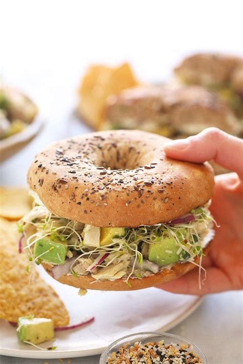 Avocado Tuna Salad Sandwich (On a Bagel!) - Fit Foodie Finds