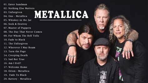 Las mejores canciones de Metallica - Álbum completo de los grandes éxitos de Metallica - YouTube ...