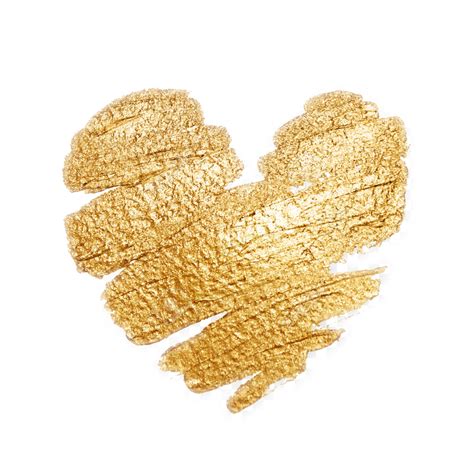 Glitter Gold Heart PNG Transparent Image | PNG Mart