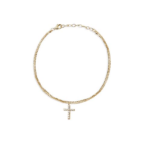 THE DOUBLE CHAIN CROSS BRACELET – The M Jewelers