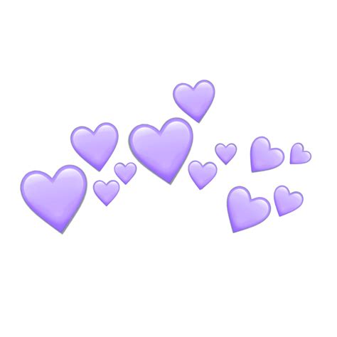 Purple Hearts Heart Emoji Emojis Tumblr Heart Emoji Meme Png | Images and Photos finder