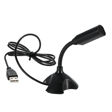 Anself USB Desktop Microphone 360° Adjustable Microphone Support Voice ...