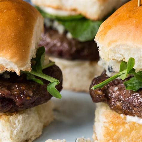 Venison Mince Aioli, Rocket & Blue Cheese Sliders Recipe - Olivado