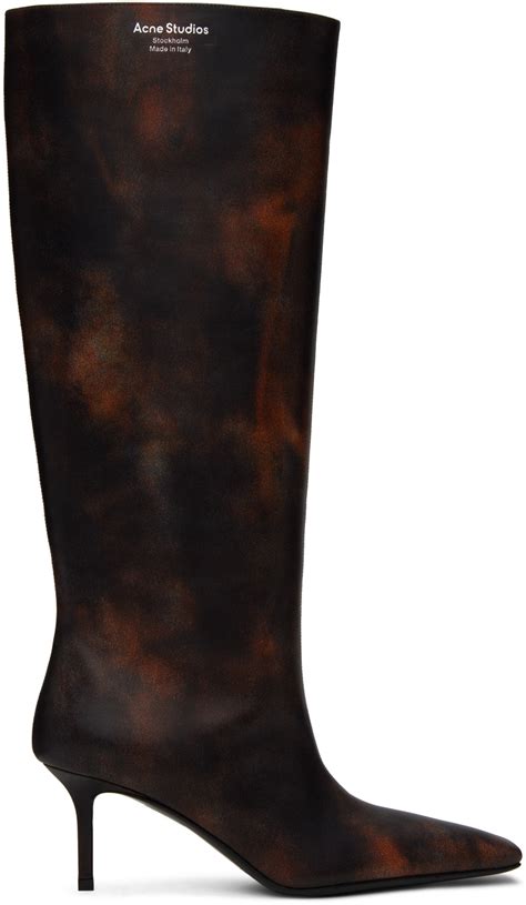 Acne Studios Brown Leather Boots Acne Studios