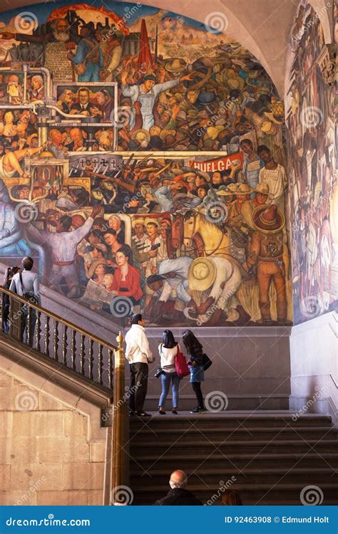 Diego Rivera Mural, Palacio Nacional, Mexico City Editorial Stock Photo - Image of diego ...