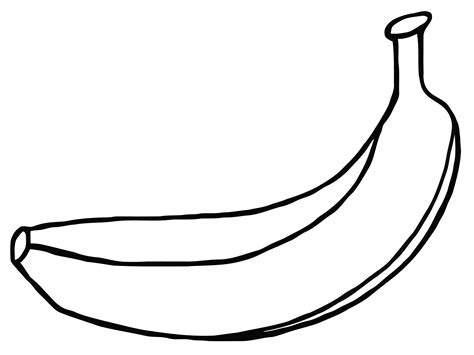 Simple and Versatile Banana Outline Cliparts