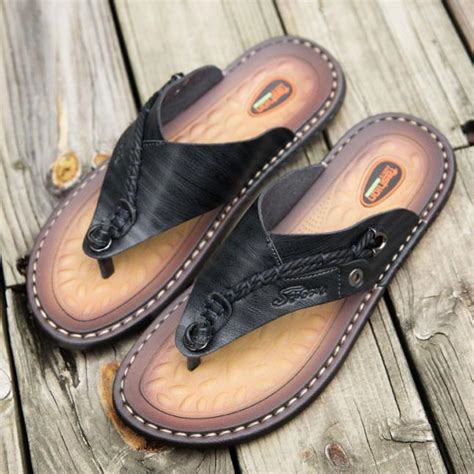 Men's flip flops in soft leather | Custom Flip Flops