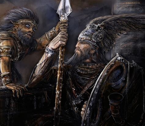 Painting Painting Vikings Mythology Fantasy Art Odin Wallpaper - Resolution:1100x957 - ID:276752 ...