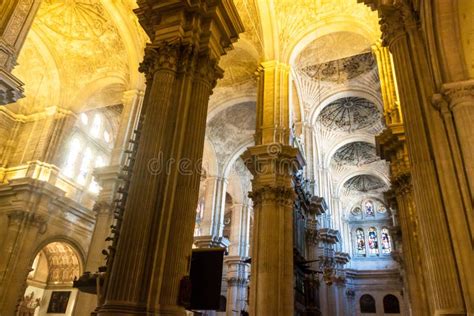 Interior of the Cathedral in Malaga, Spain Editorial Photography ...