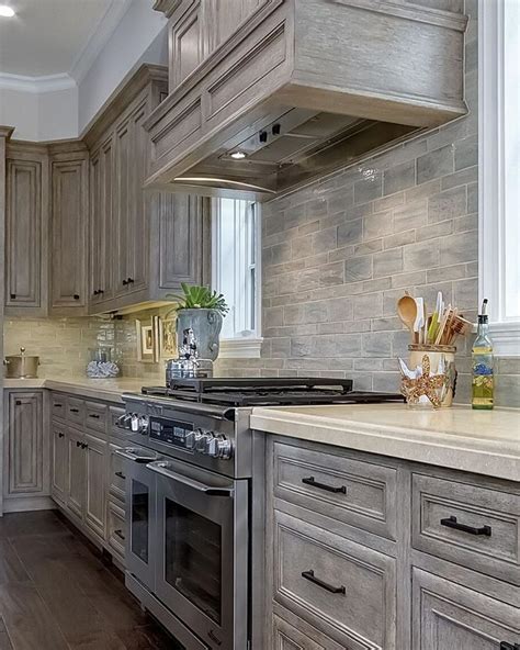 Grey Stained Knotty Alder Cabinets | www.stkittsvilla.com