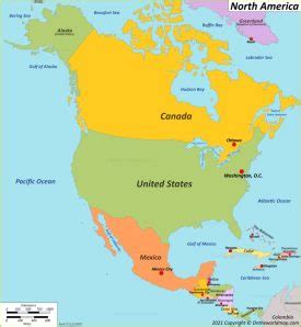 North America Map | Countries of North America | Maps of North America