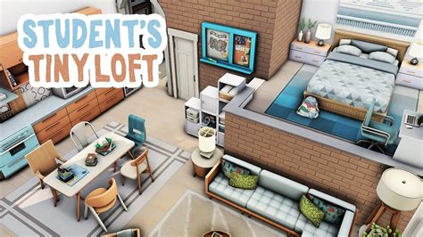 Student's Tiny Loft || The Sims 4 Apartment Renovation: Speed Build | Tiny loft, Sims 4 loft ...