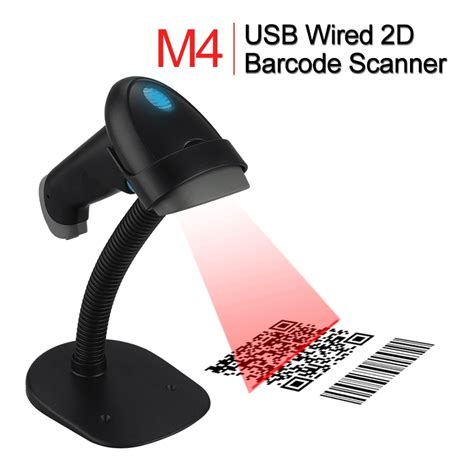 M4 Portable 2D Barcode Scanner USB Wired Handheld Scaning PDF417 ...