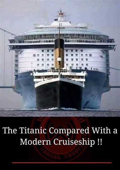 The Titanic Compared with a Modern Cruise Ship. | Titanic, Weird world, Cruise ship