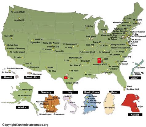 Map of US Military Bases - United States Maps