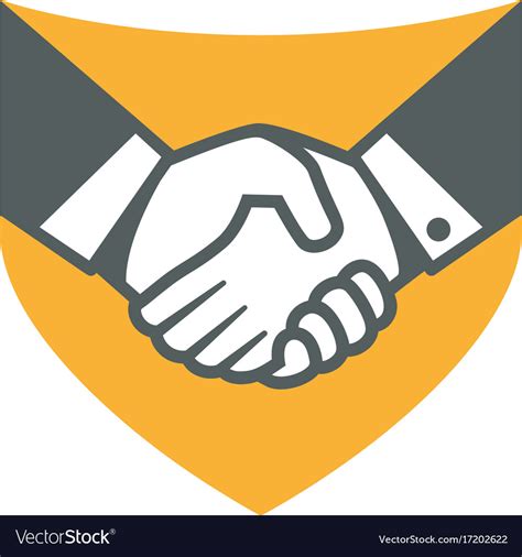 Handshake logo for business Royalty Free Vector Image