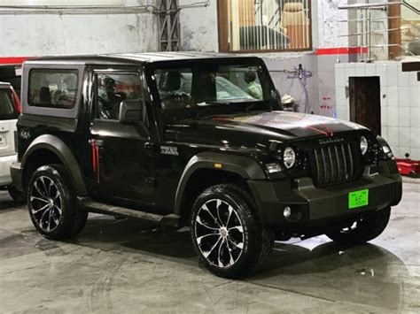 This Modified 2020 Mahindra Thar Looks Cool With Massive 20-Inch Alloys