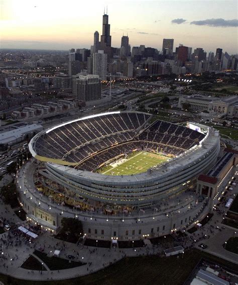 Chicago’s renovated Soldier Field stadium is shown before the Bears ...