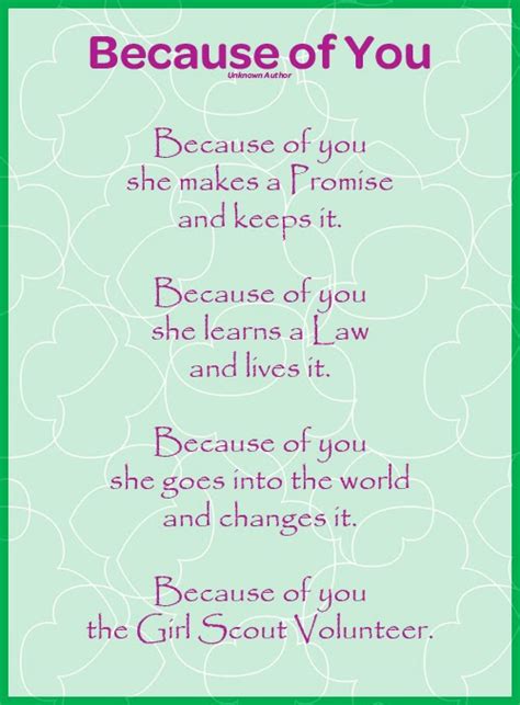 Girl Scout Volunteer Quotes. QuotesGram