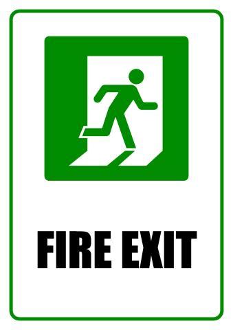 Download fire exit sign template, how to design fire safety signs