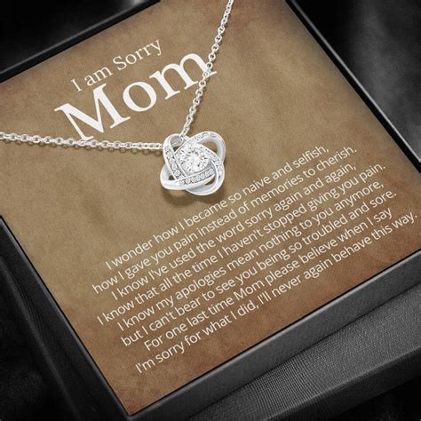 Apology Gift for Mom I'm Sorry Mom Apology Necklace for - Etsy