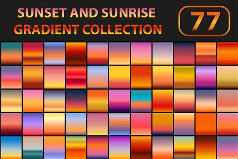 Sunset and sunrise gradient set | Gradients ~ Creative Market