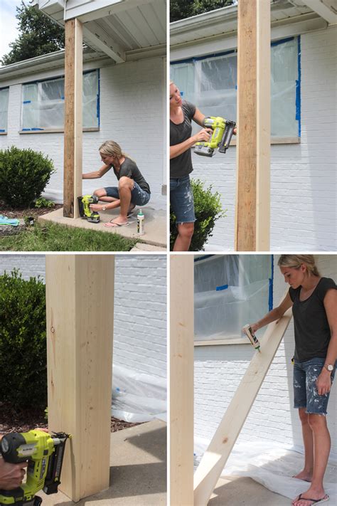 DIY Craftsman Style Porch Columns - Shades of Blue Interiors