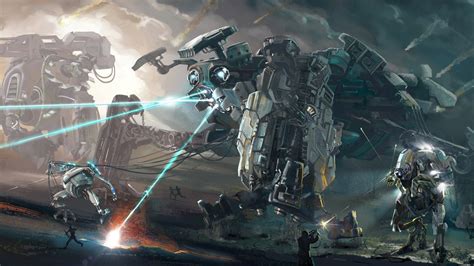 artwork, Concept Art, Mech, Robot, War, Fantasy Art Wallpapers HD / Desktop and Mobile Backgrounds