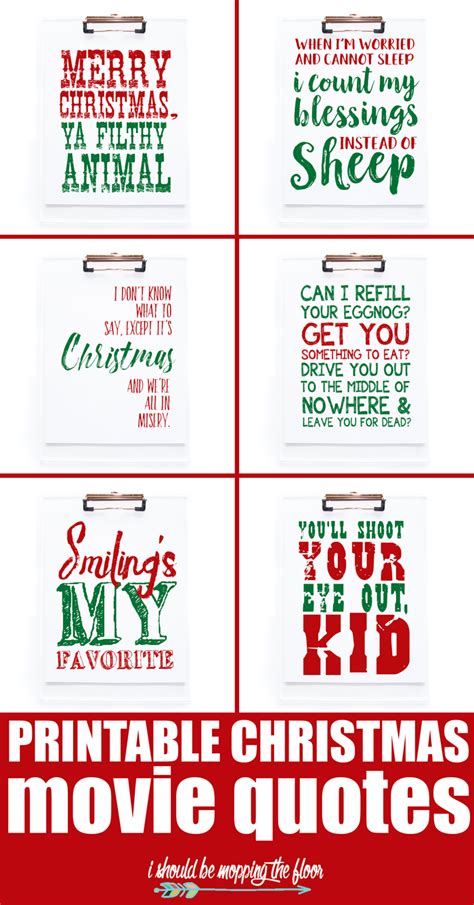 Printable Christmas Movie Quotes | i should be mopping the floor