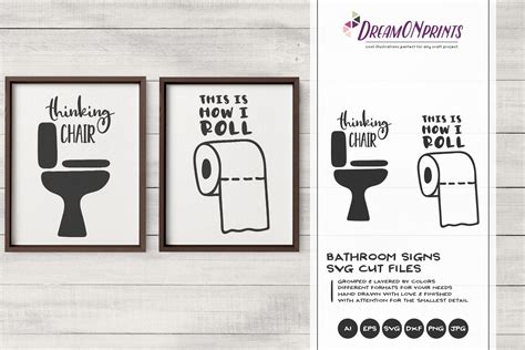 Bathroom Signs SVG | Bathroom SVG | Pre-Designed Photoshop Graphics ~ Creative Market