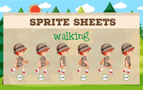 Sprite sheet boy walking 300594 Vector Art at Vecteezy